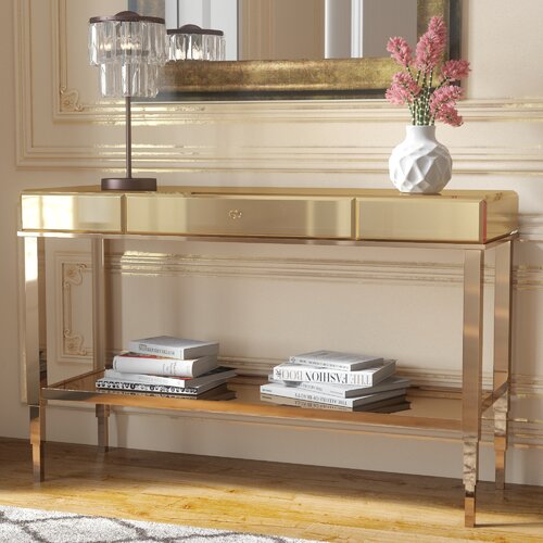 Noelle 47.5'' Glass Top Console Table